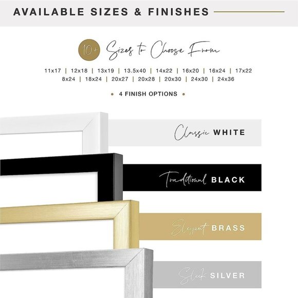 MCS Gallery Foundation Poster & Picture Frame For Wall Art, Brass, 14 x 22 (2PK) - Picture 5 of 6